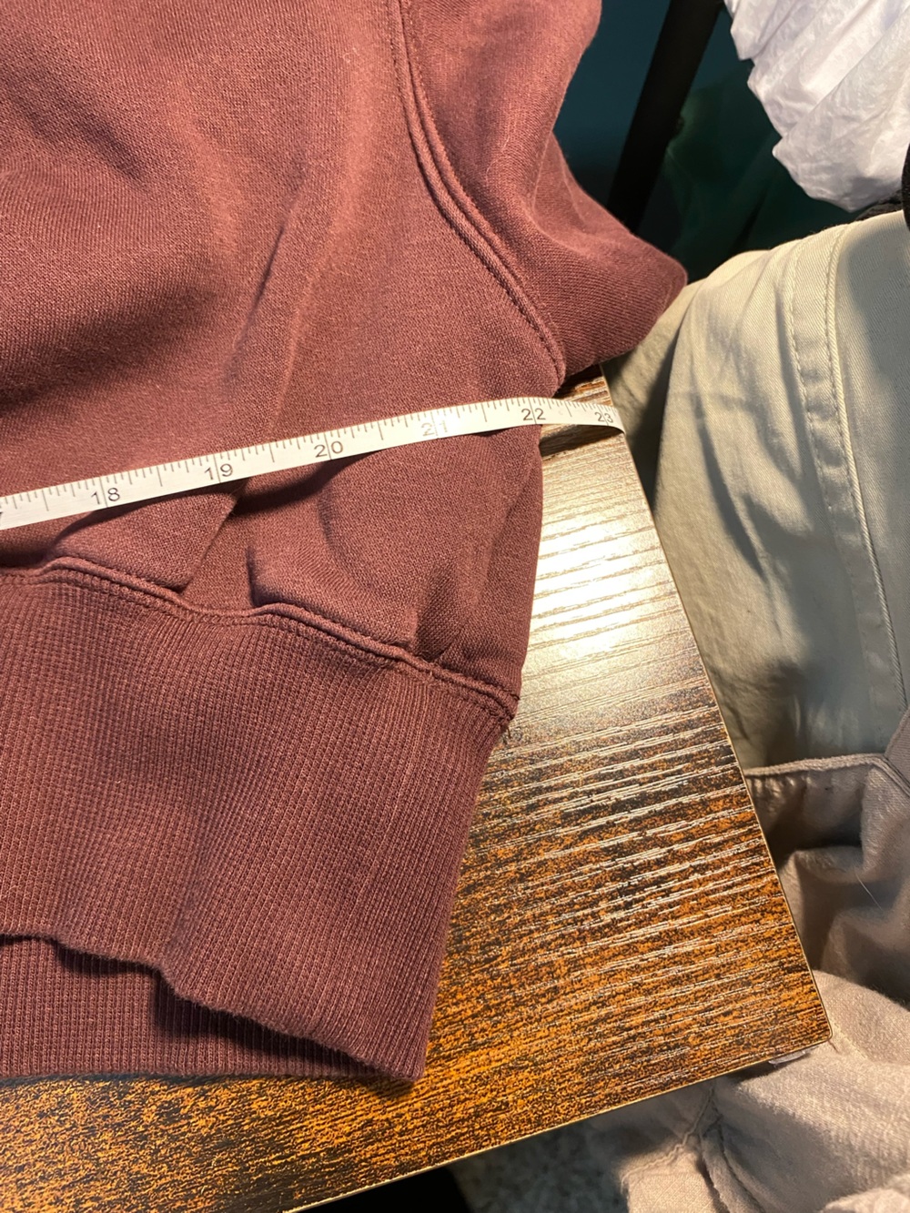 Nike Women's Dark Maroon Cropped Crew Sweatshirt - Picture 7 of 8